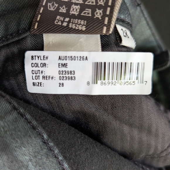7 For All Mankind Metallic Black Jeans - Picture 8 of 8